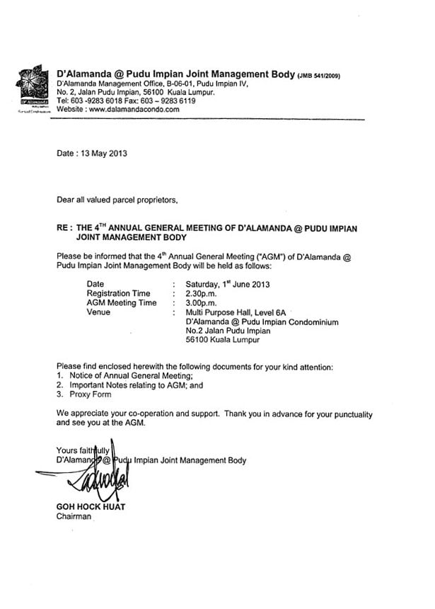 4th AGM Notice