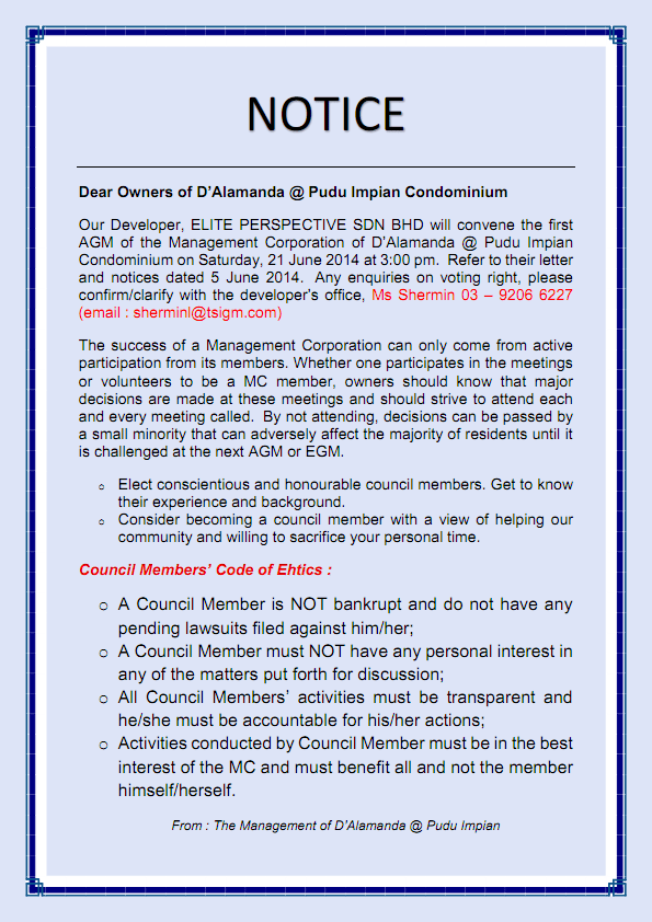 Council Members' Code of Ethics