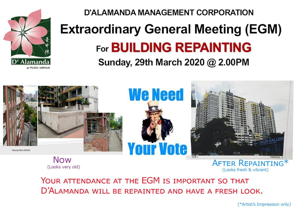 NOTICE : Extraordinary General Meeting (EGM) for Repainting Project